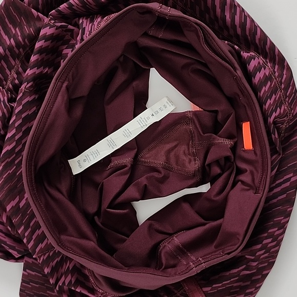 Lululemon Pace Rival Skirt II Shifted Horizon Red Grape Black Bordeaux Sz 6 Reg - Picture 12 of 15
